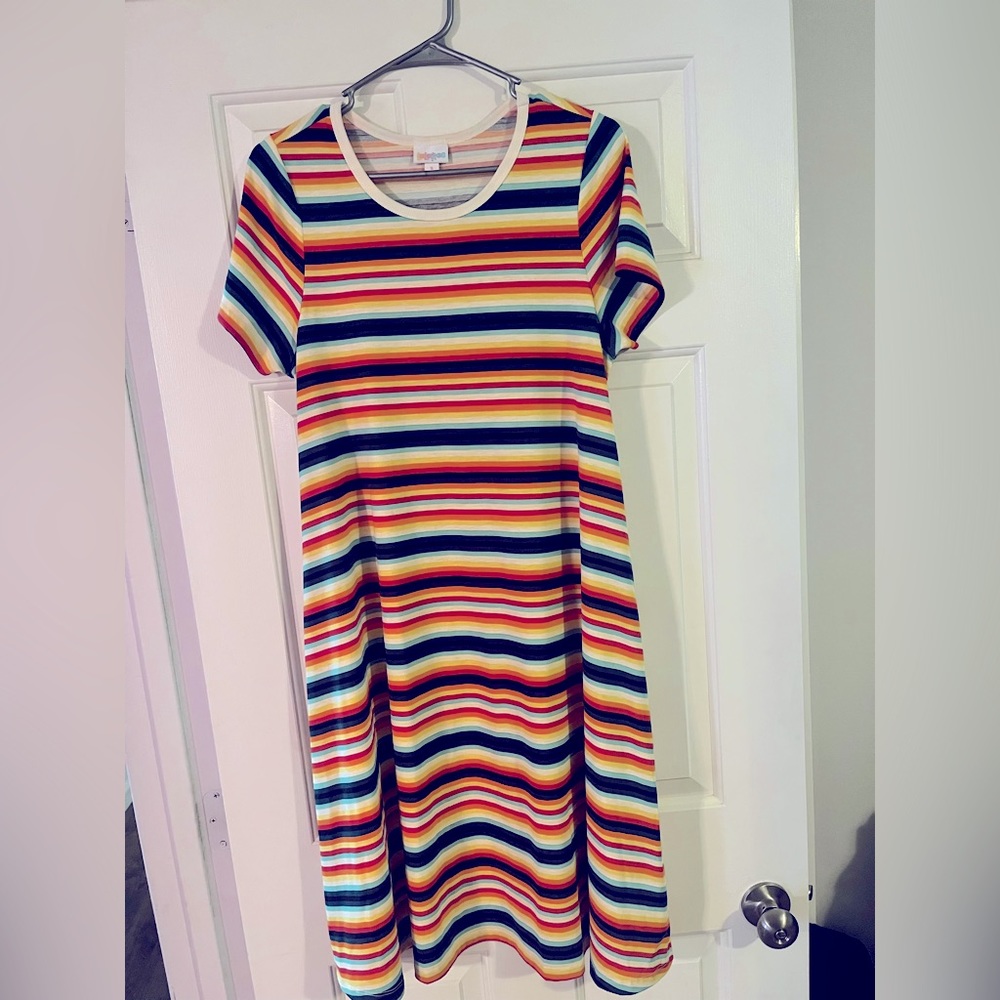 Lularoe Jessie Swing Dress -Rainbow